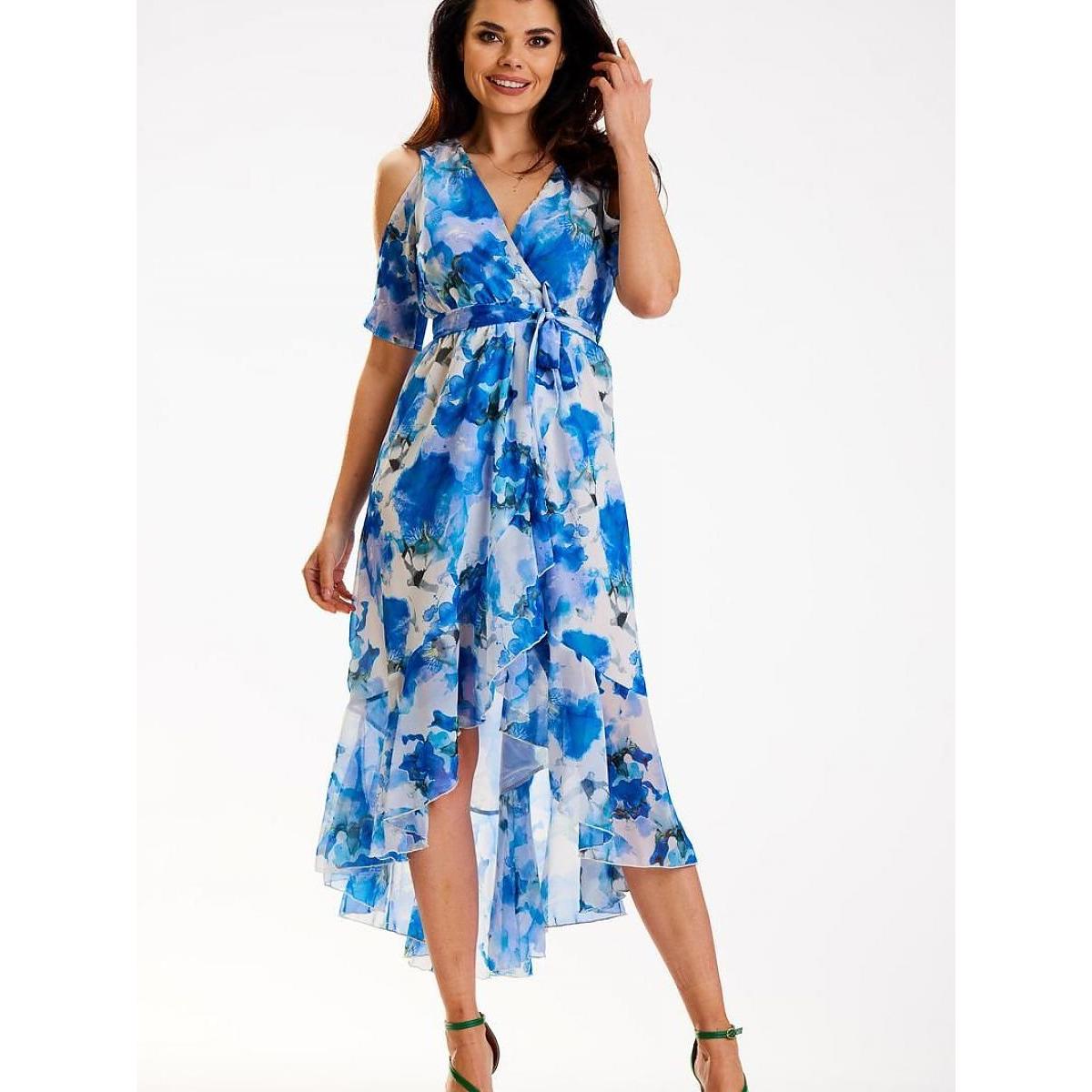 Awama, Damen, Kleider, Alltagskleid model, Blau, (XL)