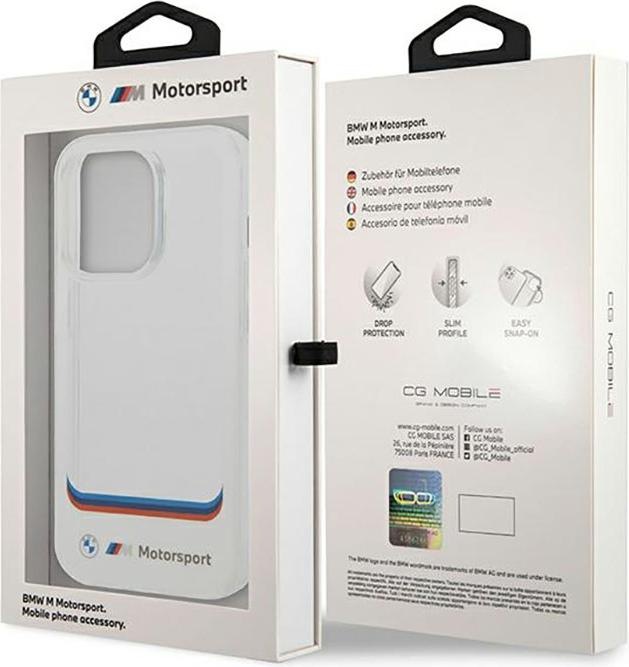 Productafbeelding BMW Hoesje BMHCP14X22HMCH iPhone 14 Pro Max 6,7" biały/wit Transparant Centrum (Apple iPhone 14 Pro Max)