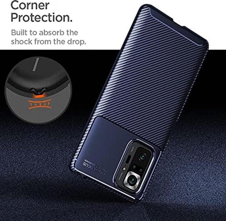 Produktbild Screenguard Xiaomi Redmi Note 10 4G Hülle Carbon Design TPU Case (Xiaomi Redmi Note 10)