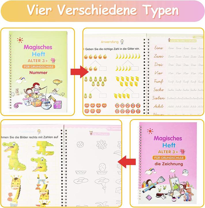 Produktbild NoName Schreiben lernen magisches Übungsheft (4er Set)