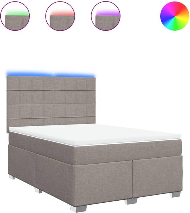 Actual product image vidaXL Bo x springbett mit Matratze 140 x 200 cm Stoff (140 x 200 cm)