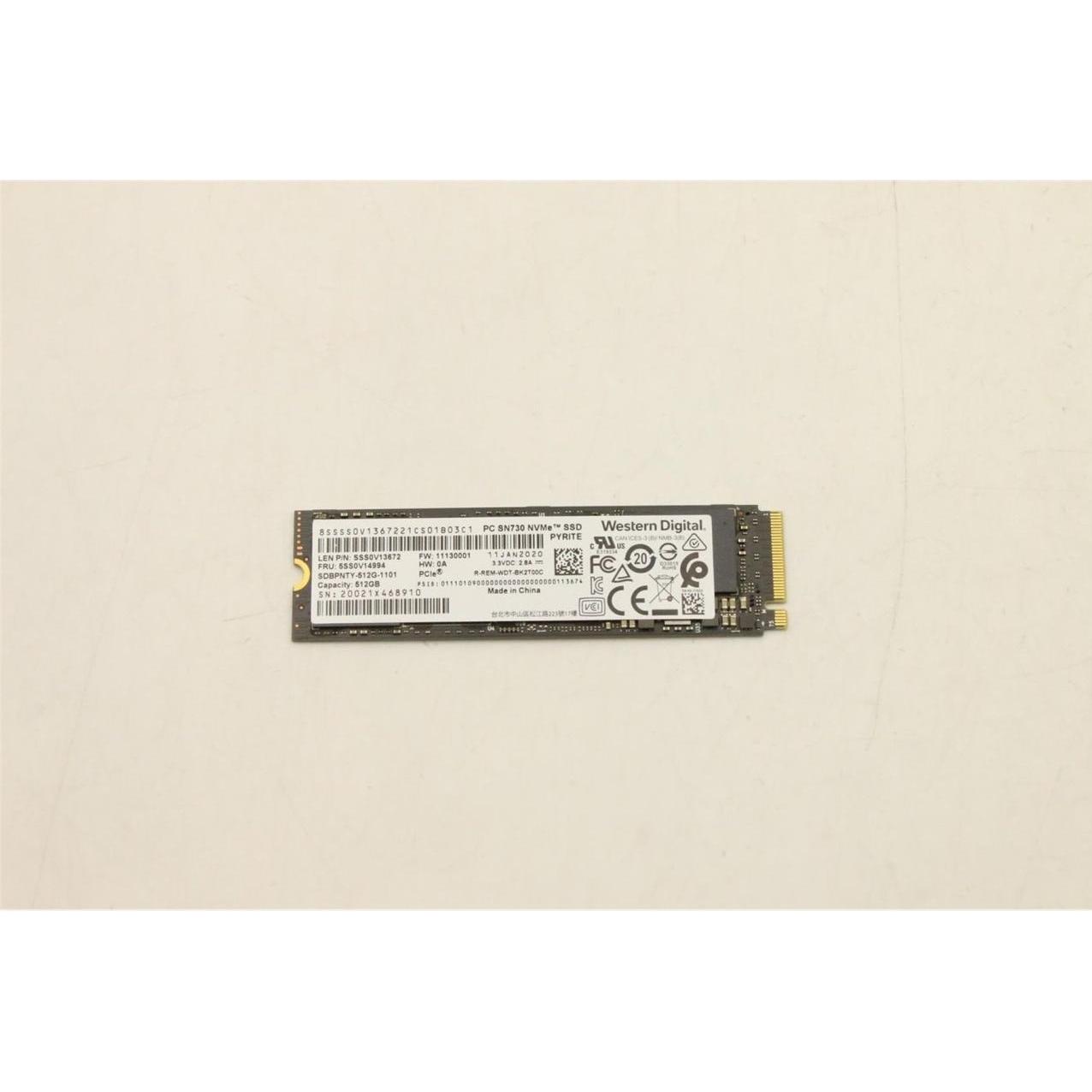Lenovo Western Digital SN730 512GB (512 GB, M.2 2280), SSD