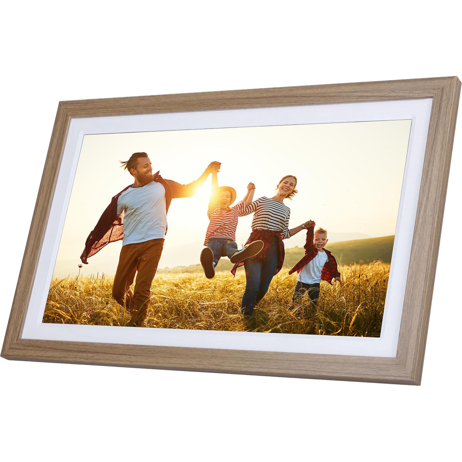 Rollei Smarter Bilderrahmen 21,5" Diagonale WiFi Frameo App Modell 212 (21.50", 1920 x 1080 pixel), Cornice digitale, Marrone