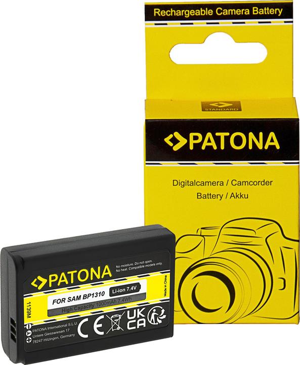Produktbild Patona Akku f. Samsung BP-1310 BP1310 NX10 NX100 NX11 (Kamera Akku Ladegerät)