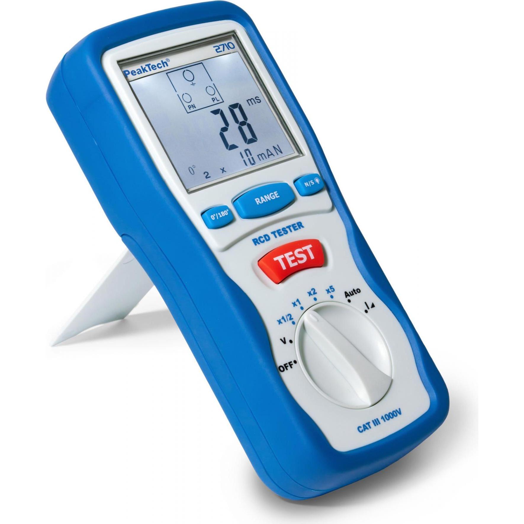 Thumbnail - Peaktech, Multimeter, P 2710 Digitaler FI Tester (CAT III 600V)