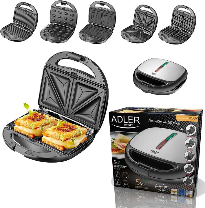 Actual product image Adler 5 in 1 Sandwich Maker
