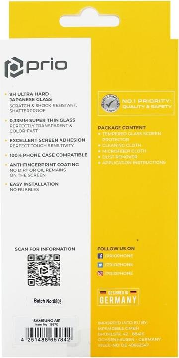 Actual product image prio 3D bulletproof glass for Samsung A51 black (1 pcs., Samsung Galaxy A51, Samsung Galaxy A51 5G)