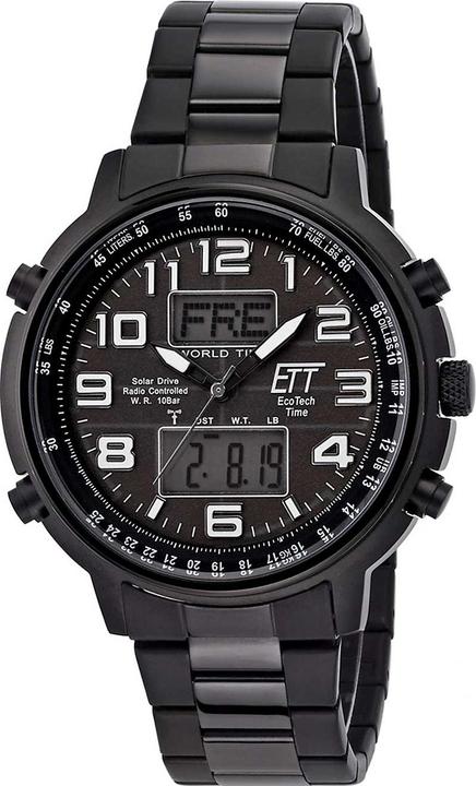 Actual product image ETT EGS-11390-25M Mens Watch Solar Drive Radio Control Watch (Chronograph, Radio-controlled clock, 48 mm)