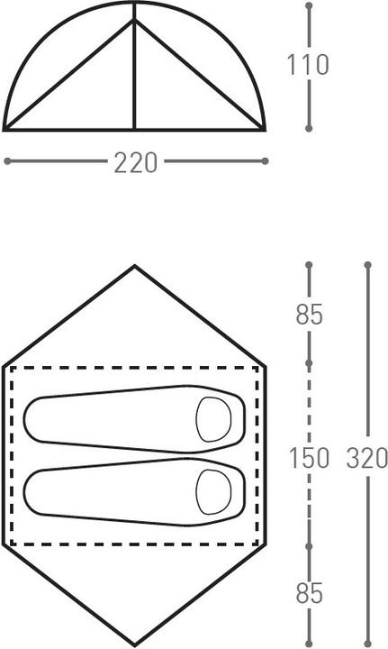 Actual product image Bach Guam 2 (Dome tent, 2.17 kg, 2 persons)