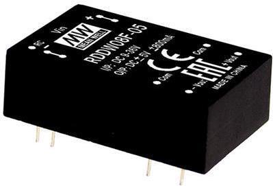 Image du produit MeanWell Modules de conversion DC/DC série RSDW08 RDDW08 DIP/DIL Case Single et Dual Output 1 Railway