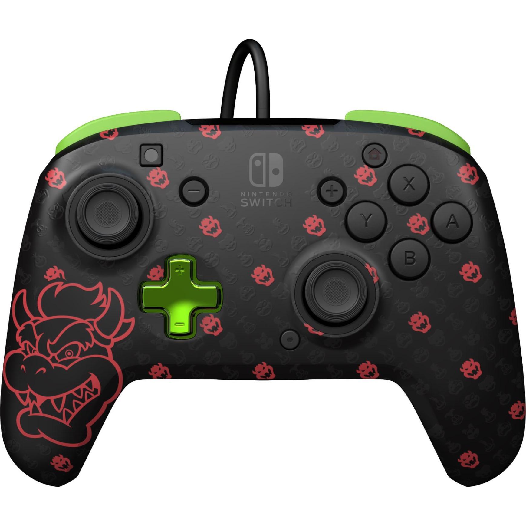 PDP REMATCH GLOW Wired Controller Bowser Nintendo Switch, Controller gaming, Multicolore