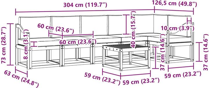 Produktbild vidaXL Outdoor-Sofa