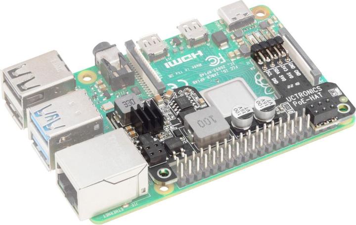 Actual product image Utronics Mini PoE HAT for Raspberry Pi 4 B and 3B/B+