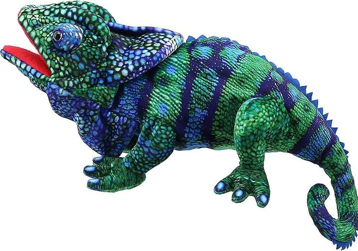 The Puppet Company Pupazzo a mano Chameleon (blu-verde) 45 cm
