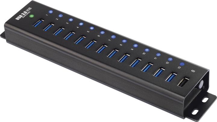 Actual product image Renkforce 13+1 Port USB 3.0 Hub with Alum (USB-A, 13 ports)
