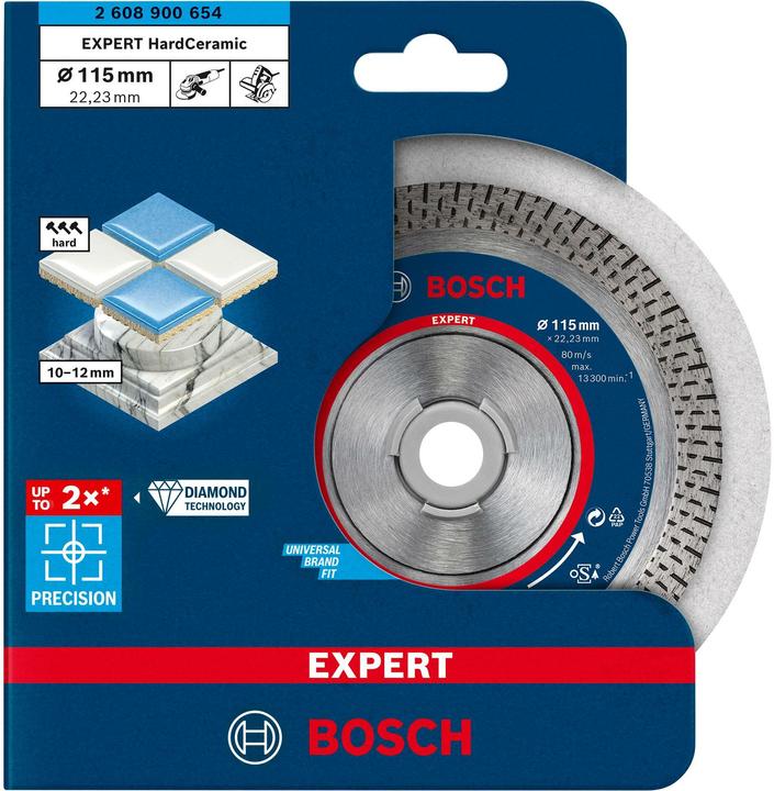 Productafbeelding Bosch Professional Zubehör Expert HardCeramische diamantdoorslijpschijven, 115 x 22,23 x 1,4 x 10 mm