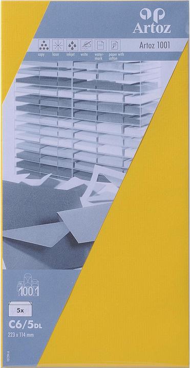 Actual product image Artoz 1001 envelopes sun yellow (C6/5, 1x)