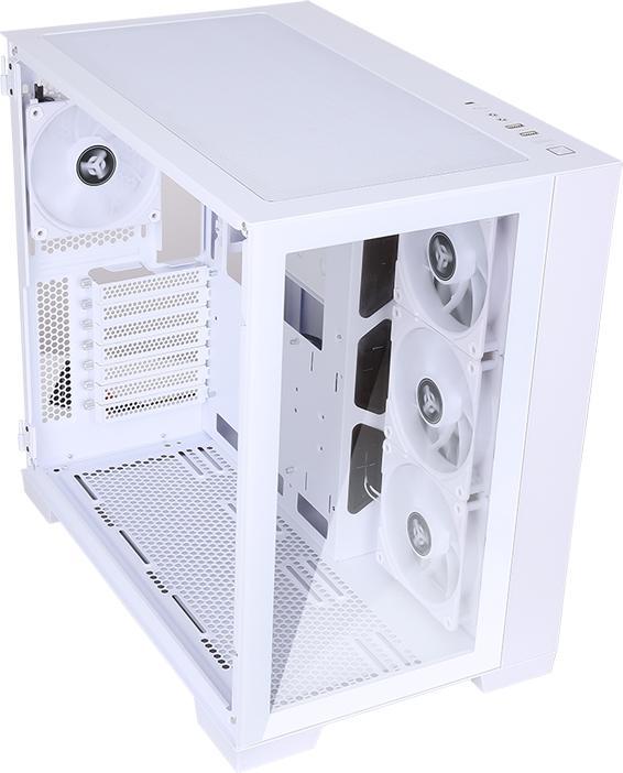 Actual product image Itek Boitier Moyen Tour ATX Dark Cave RGB avec panneau vitré (Blanc) (ATX, mATX, Mini-ITX)