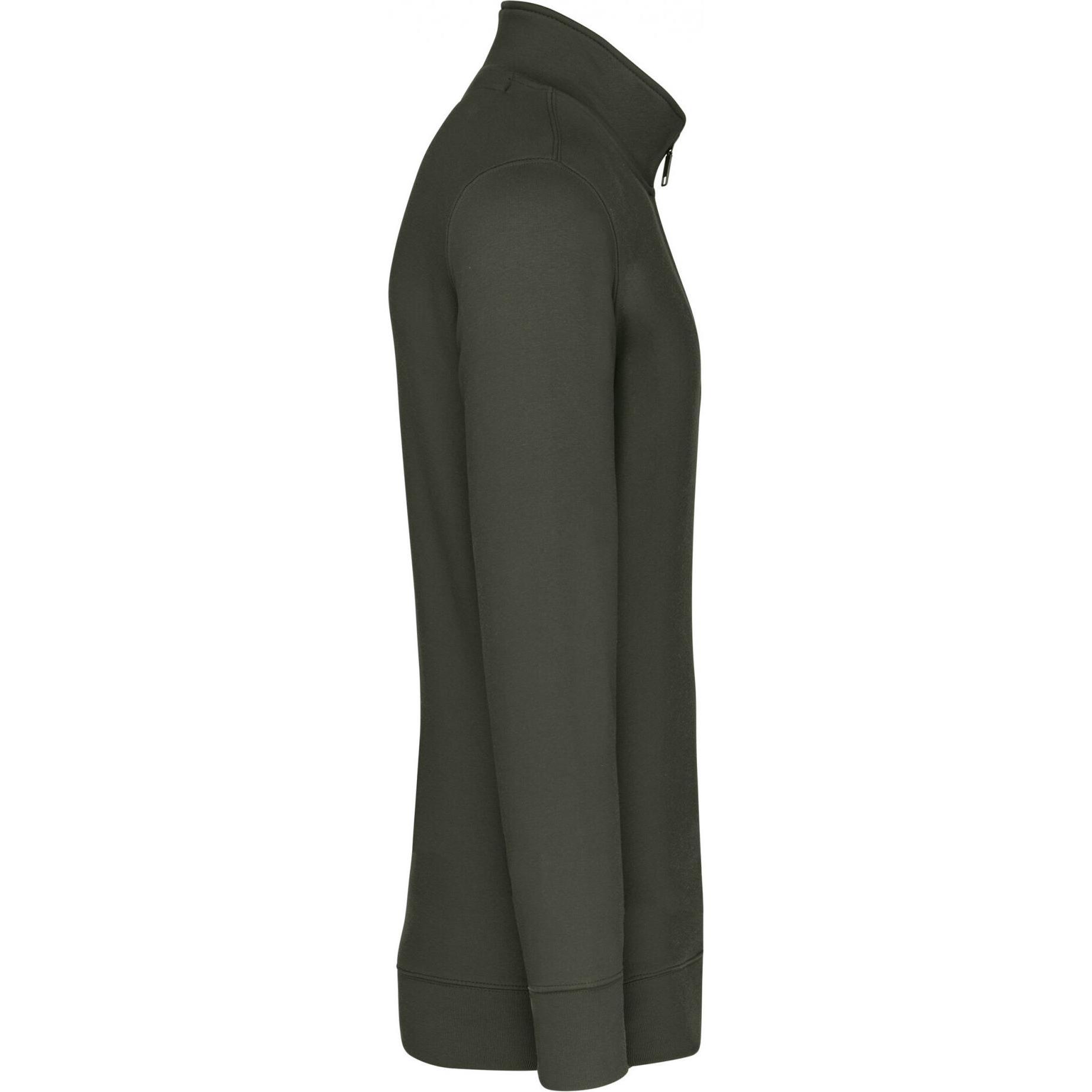 Thumbnail - Kariban, Herren, Pullover, Sweatshirt mit Reissverschlusskragen, Grün, (M)