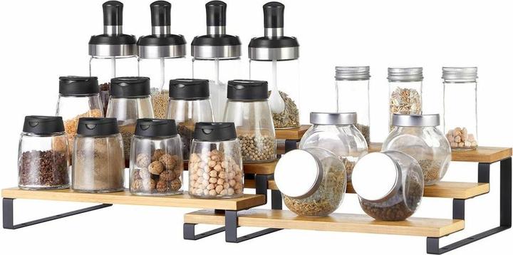 Actual product image Songmics Spice rack light brown
