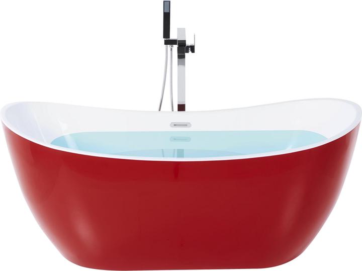 Actual product image Beliani Bathtub freestanding red oval 170 x 77 cm ANTIGUA (240 l, 77 cm, 170 cm)