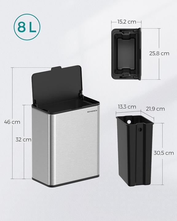 Produktbild Songmics Hängender Küchen-Komposteimer mit Deckel (8 l)