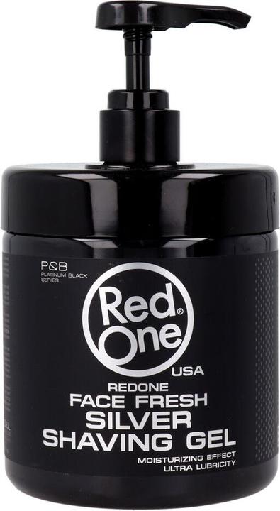 Actual product image RedOne Shaving Gel 1000ml Transparent Men Ideal for Contours Silver (1000 ml, Shaving gel)