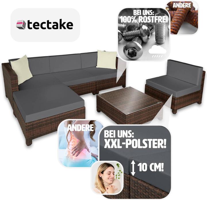 Actual product image tectake Rattan lounge