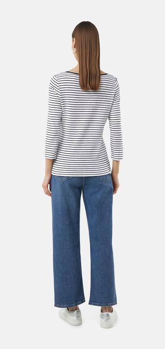 Image du produit Comma T-Shirt Streifenshirt mit Artwork und 3/4-Ärmeln (34)