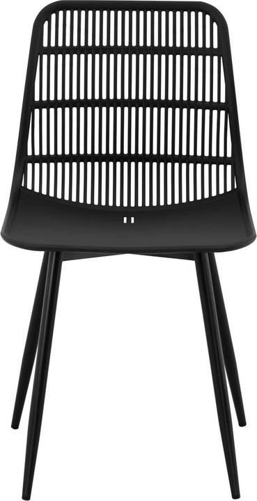 Produktbild Fromm & Starck Stuhl 4er Set Lehnstuhl Kunststoff Metallbeine bis 150 kg Designstuhl schwarz