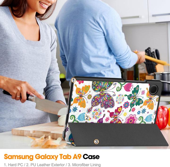 Produktbild Lobwerk Tablet Hülle für Samsung Galaxy Tab A9 X110 X115 X117 2023 8.7 Zoll Slim Case Etui mit Standfunktion (Samsung Galaxy Tab A9)