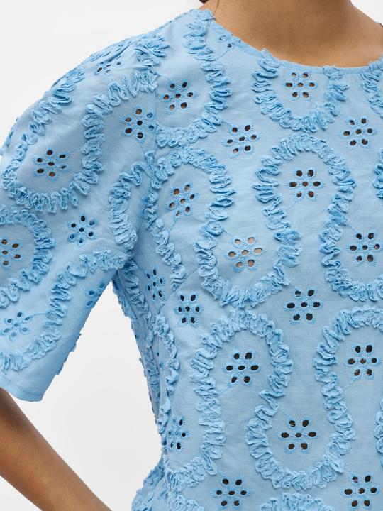 Produktbild Object Besticktes Oberteil mit Puffärmeln (40)