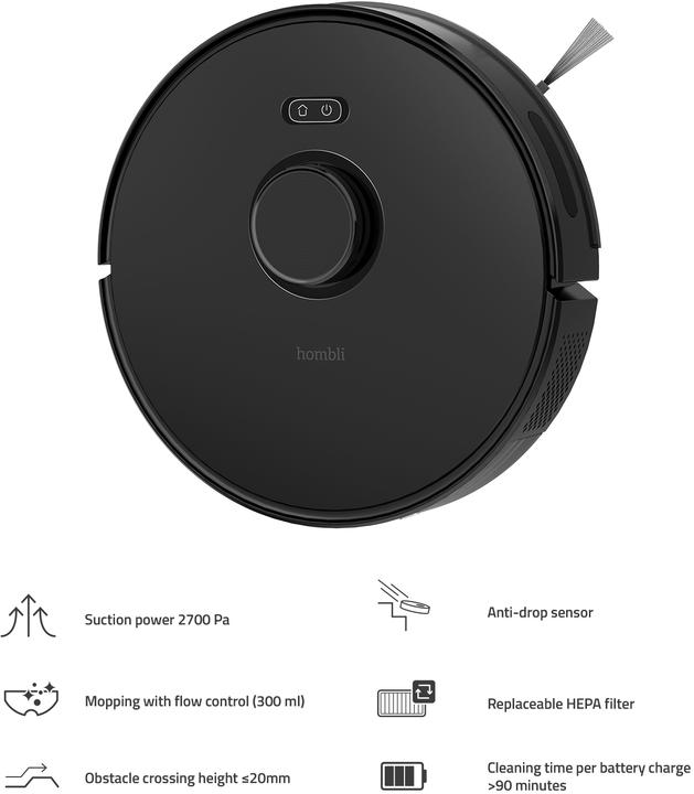 Actual product image Hombli Smart Robot Vacuum (Vacuum mopping robot)