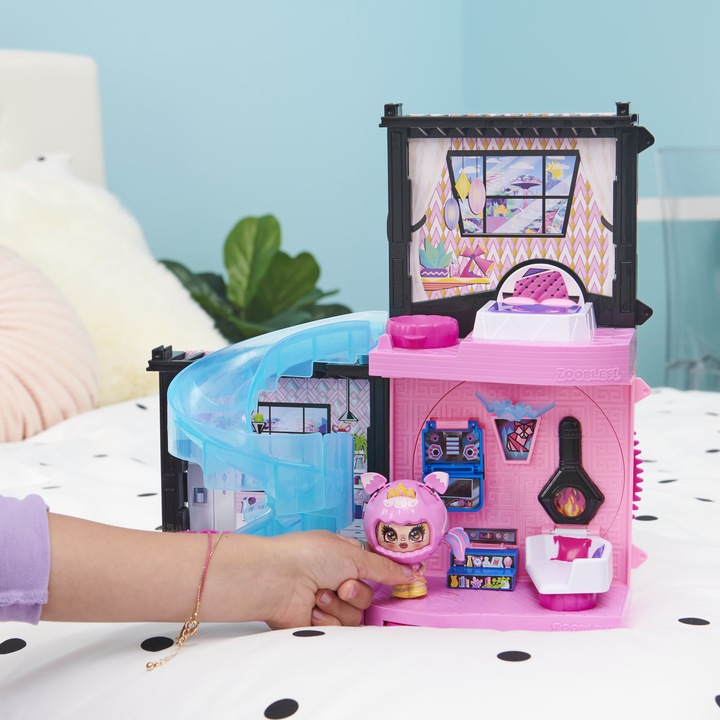 Actual product image Spin Master Zoobles Magic Mansion dream house to transform with 6 rooms, slide and accessories (6061366)