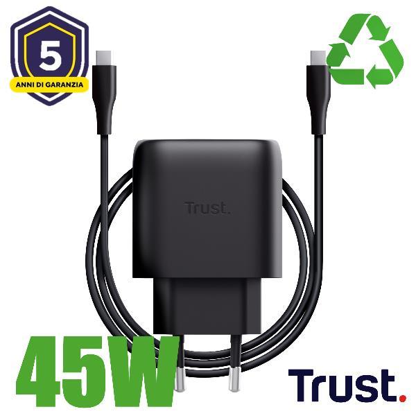 Productafbeelding Trust Maxo 45w USB-C Gan Charger Blac (45 W, 1 portie)