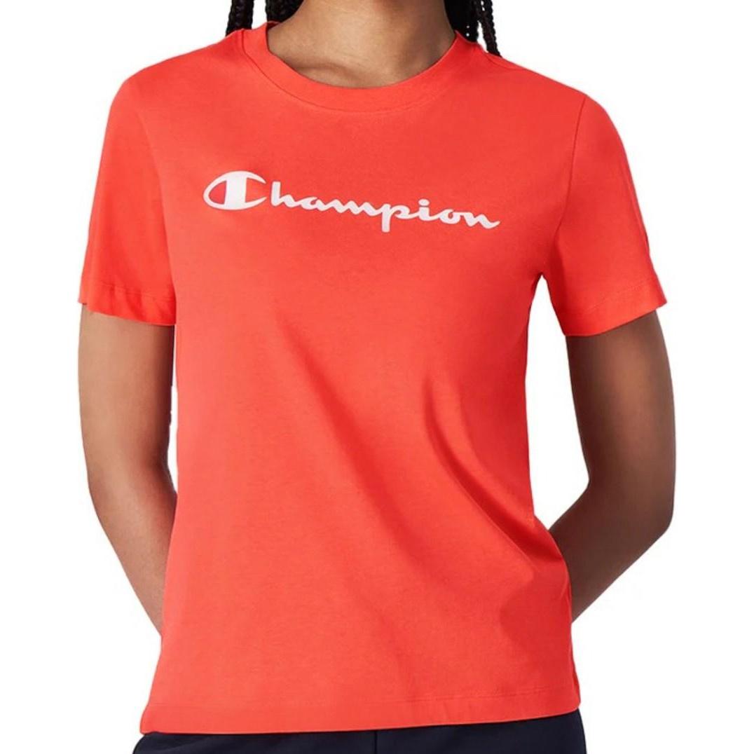 Champion, Damen, Shirt, Koszulka damska SS Tee koralowa 117534 PS004 XL, (XL)
