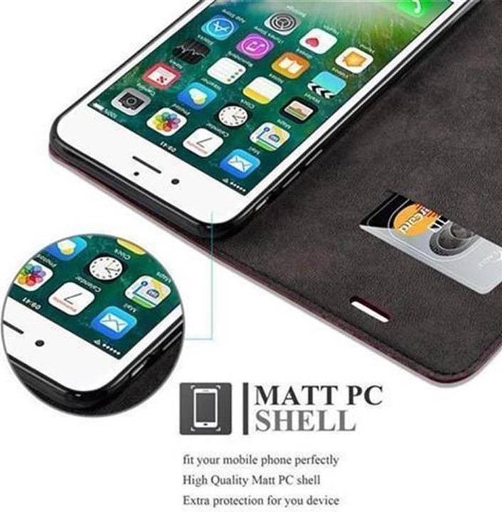 Actual product image Cadorabo Book Invisible Magnet Cover (Apple iPhone 7, Apple iPhone SE (2nd Gen))
