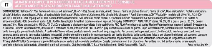 Nährwerte und Zutaten Pro Plan Dog Medium Puppy Lachs (Junior, 1 Stk., 3000 g)