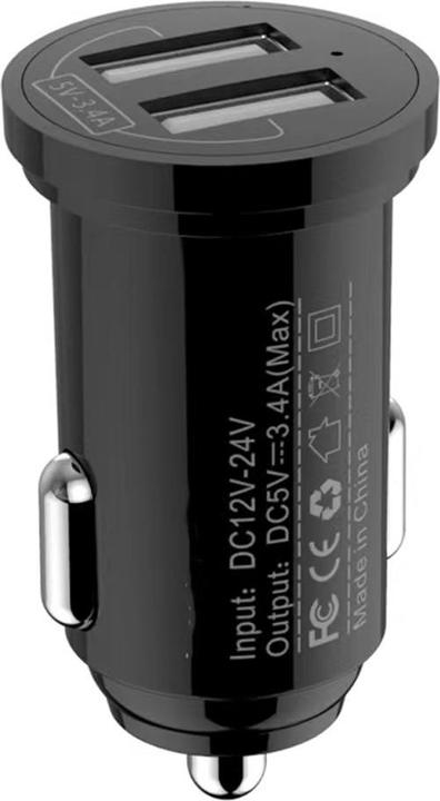 Techly Mini-autolader 2 USB-A-poorten 1