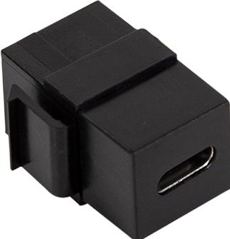 Actual product image LogiLink Keystone connector USB 3.1, black Connectors: USB-C Coupler (Keystone module)