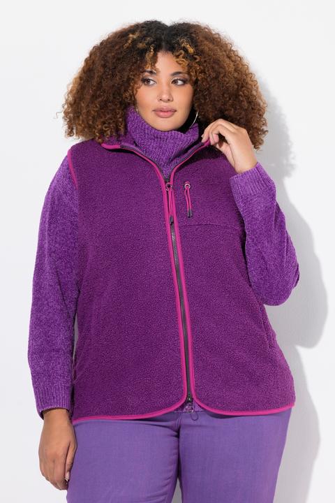 Produktbild Ulla Popken Teddyweste, Stehkragen, 2-Wege-Zipper, ärmellos (50, 52)