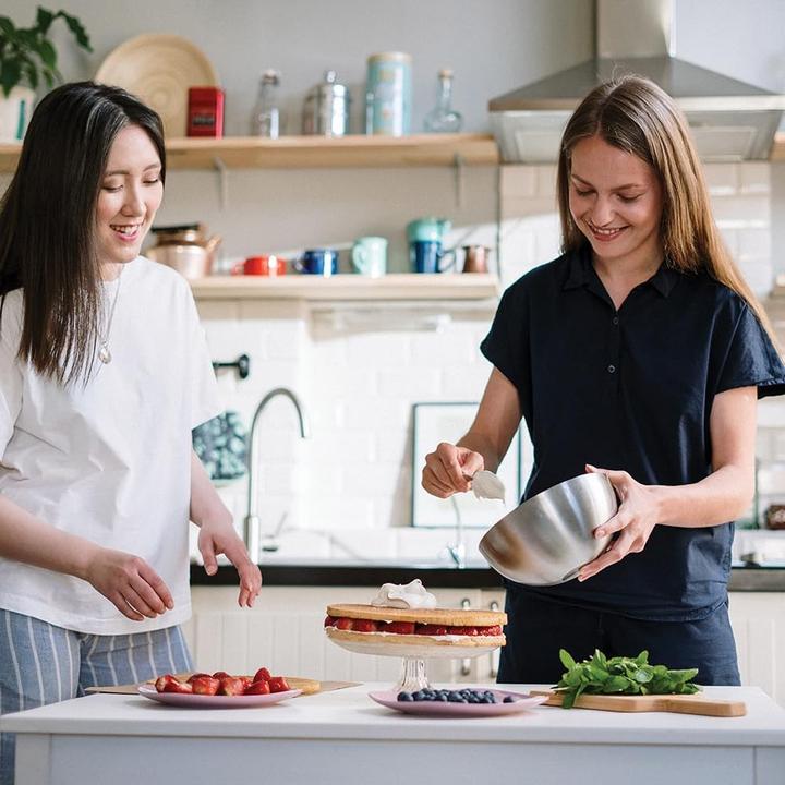 Actual product image GSW Thermo bowls with lid 3-piece set made of double-walled stainless steel (16 cm, 1.20 l, 3x)