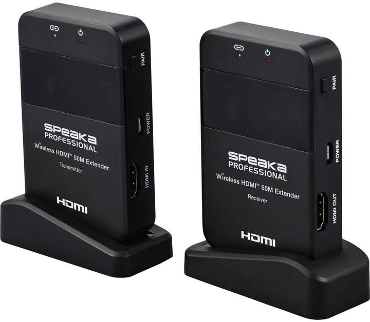 SpeaKa Professional SP-HDE-320 HDMI-Funkübertragung (Set) 148.5 MHz 1920 x 1080 (50 m)