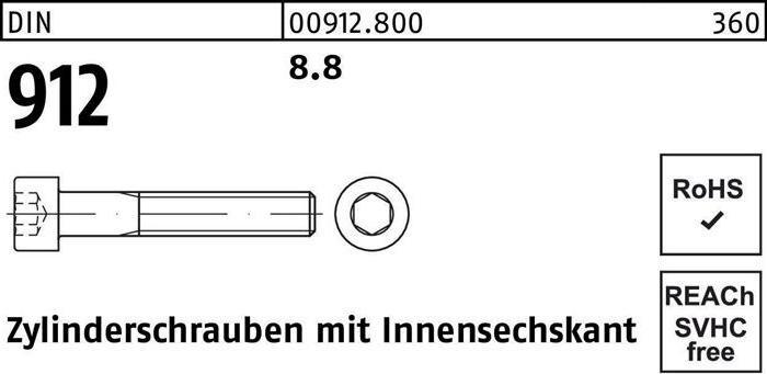 Produktbild Reyher Zylinderschraube DIN 912 m.Innensechskant M 24 x 70 8.8 (25 Schrauben pro Stück)