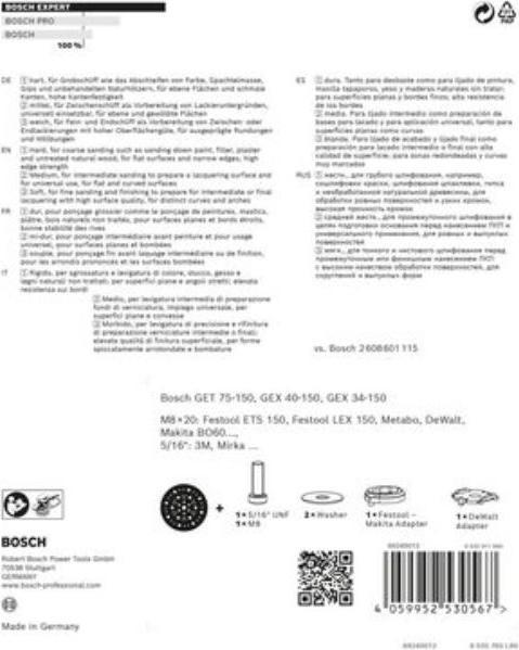 Actual product image Bosch Professional Zubehör EXPERT Multihole universal backing pad, 150 mm, soft (Fine)