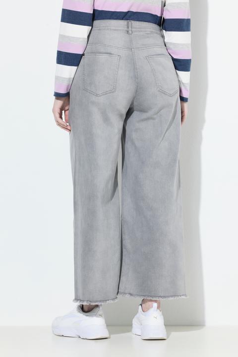 Immagine prodotto Ulla Popken Jeans modello Mary in denim elasticizzato con ricami e orli sfrangiati (54)