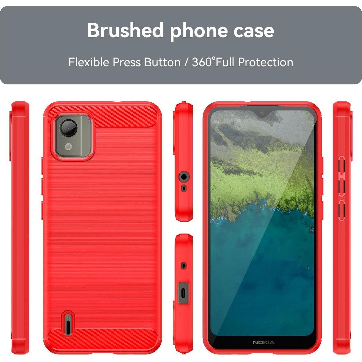 Thumbnail - König Design Hülle Handy Schutz für Nokia C110 Case Cover Bumper Etuis Carbon Backcover Neu (Nokia C110), Smartphone Hül...