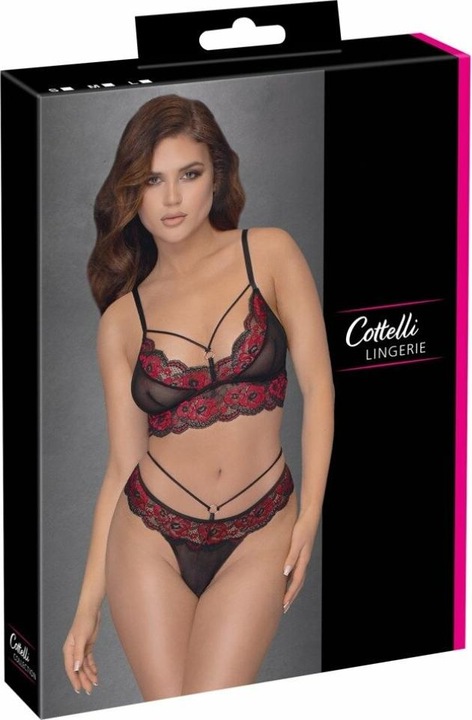 Actual product image Cottelli Collection Bra set black/red (M)