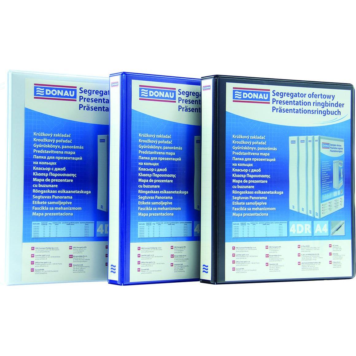 Donau, Ordner, Display-ringbuch, pp, a4/4rd/40, blau