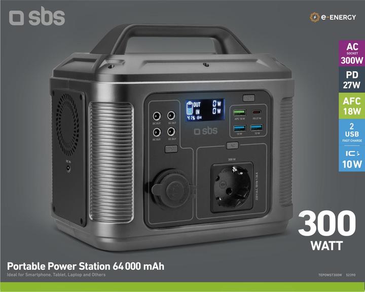 Immagine prodotto SBS Stazione di ricarica portatile 64.000 mAh a 300 Watt di potenza